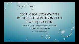 2021 MSGP SWPPP Training PMDP MEASURE