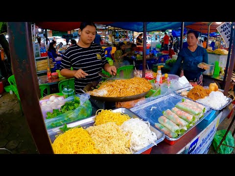 Best Plenty of street food in Cambodia, Mixed walking tour Phnom Penh Market street food 2022