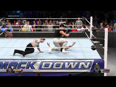 WWE 2K15 my career brock cheap shot