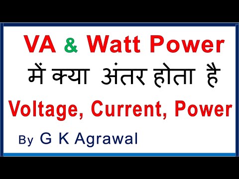 KW, KVA, KVAR, kwH, apparent Power difference & PF in Hindi Video