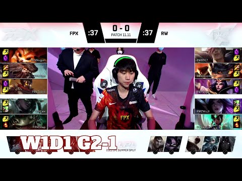 FPX vs RW - Game 1 | Week 1 Day 1 LPL Summer 2021 | Rogue Warriors vs FunPlus Phoenix G1