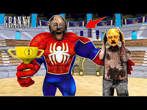 Playing as SpiderMan x Granny x Grandpa x Labubu Baby Team Cup Boxing in Granny House