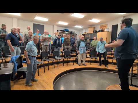 The Spirit of St. Louis Chorus and guests singing ‘Bare Necessities’ at the Spirit of St. Louis Chorus Guest Night 2025 in Hillsboro, MO.