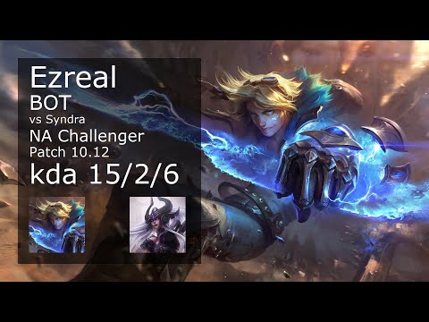 Ezreal ADC & Thresh vs Syndra & Urgot - NA Challenger 15/2/6 Patch 10.12 Gameplay