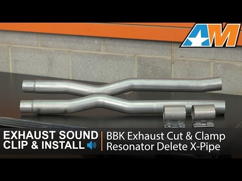 2015-2017 Mustang BBK Exhaust Sound Clip Cut & Clamp Resonator Delete X-Pipe (GT) Install & Review