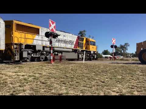 Spirit of the outback at alpha train crossing 
