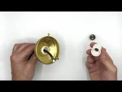 Cómo montar una lámpara con un globo de cristal con cuello