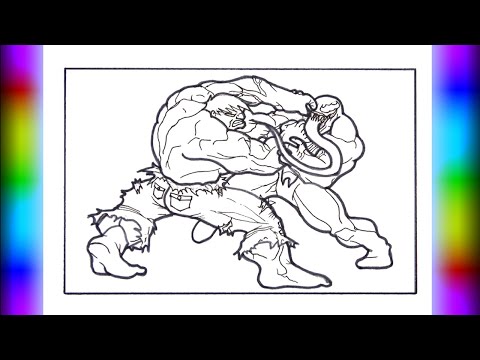 HULK Fights VENOM Coloring, HULK vs VENOM Coloring Pages, Syn Cole - Gizmo NCS , #ColorGoArt