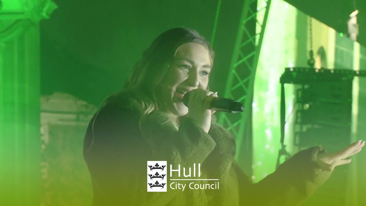 Lillie Kerman at Hull's Christmas Lights Switch-On 2022