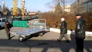 preview picture of video 'Airport Baggage cart TL-47 (Made in Ukraine) Тележка багажная ТЛ-47 для аэропортов ПАО ЗСМА'