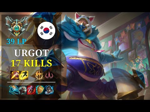 Urgot Jungle vs Taliyah - 17 kills - 뚱띠의반란 KR Master (39 LP) Patch 11.2
