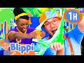 Blippi S Dino Adventure Slime Egg Surprise Blippi S Playdate Educational Videos For Kids