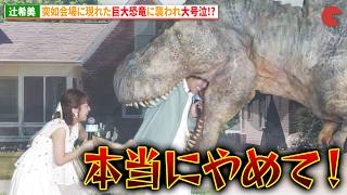 辻󠄀希美、会場に突如現れた巨大恐竜に襲われ大号泣!?『オークストリートの異変』公開直前イベント