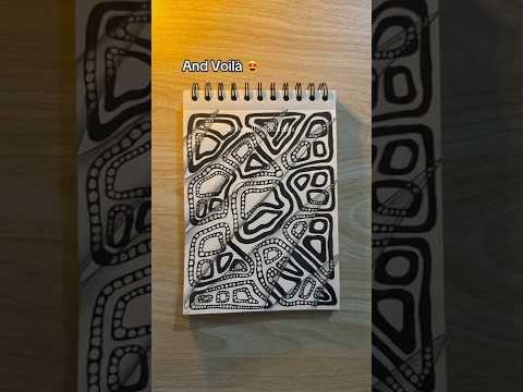 Zigzag Doodle Tutorial 😻 Day 236 #doodlewithnadia #shorts #art #drawing #zentangles