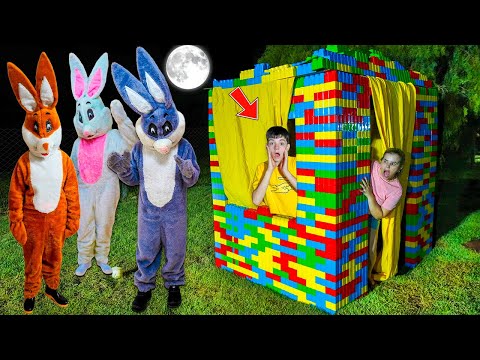 O COELHO MALVADÃO - FIZ UMA CASA GIGANTE DE LEGO PARA CAPTURAR ELES! QUEM SÃO ELES? - Parte 52
