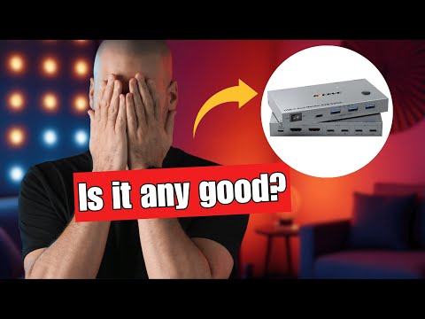 KCEVE KVM Switch 2 Monitors 2 Laptops USB C, KVM Switch Dual Monitor HDMI 4K@60Hz for 2 Laptops