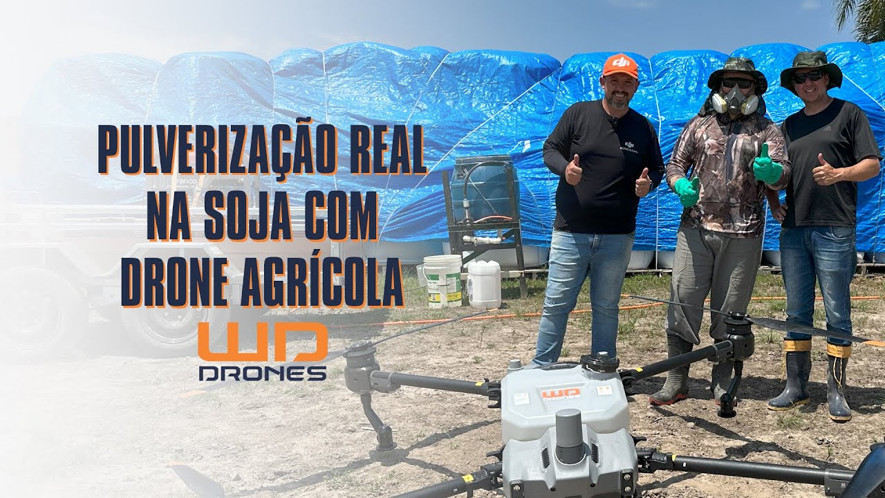Pulverização real com drone na soja - Passo a passo completo com preparação de calda e aplicação