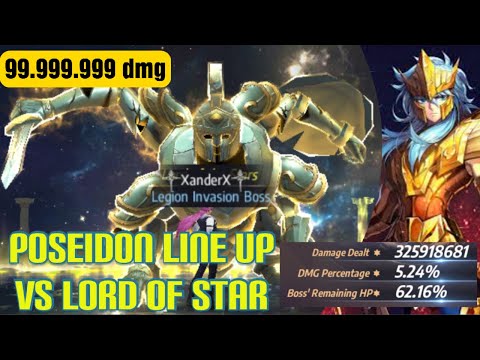 Tips To Get Higher Damage Vs Boss | POSEIDON VS LORD OF STAR !! Saint Seiya: Awakening - Legion Boss