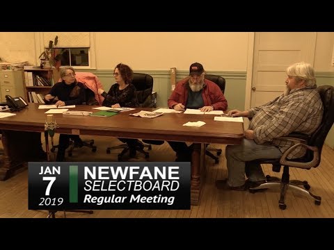 Newfane Selectboard Mtg 1/7/19