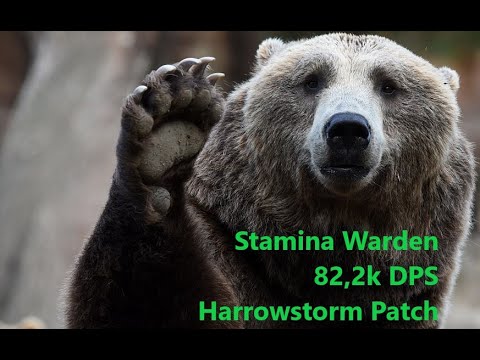 ESO Stamina Warden PVE 82,2k DPS, Harrowstorm Patch