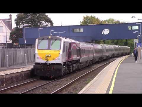 Nir/IE 201 class locos 208 and 207 on enterprise passing Lurgan 7.10.18