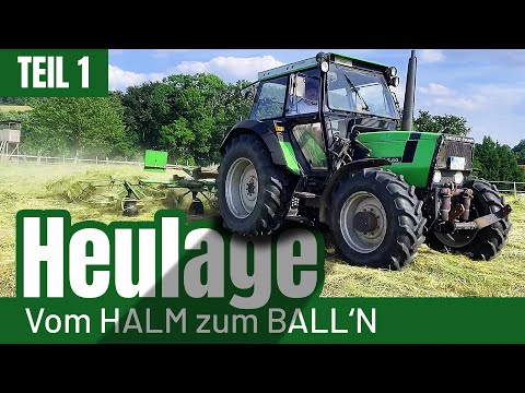 Farm-Vlog #034 - 1. Schnitt Heulage, vom Halm zum Ball'n, Teil 1