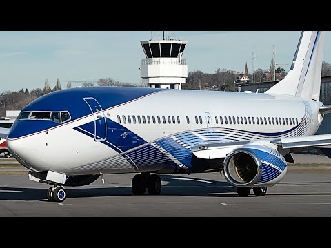 (4K) Flight in the Cockpit of a Boeing 737-8EQ (BBJ2) LAX-ADM