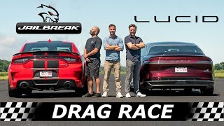 2022 Dodge Charger Jailbreak vs Lucid Air GT Performance // DRAG RACE with CHRIS HARRIS