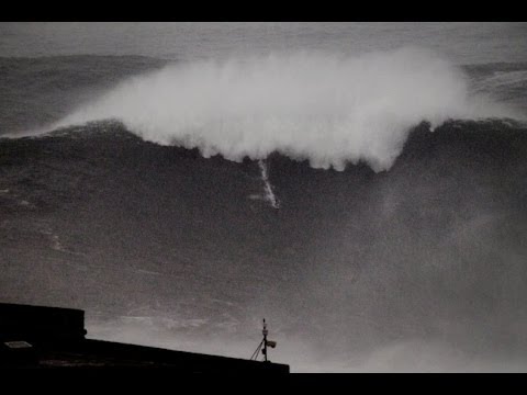 Maya Gabeira Wipeout at Nazaré - Billabong XXL Big Wave Awards 2014 - Angle 1