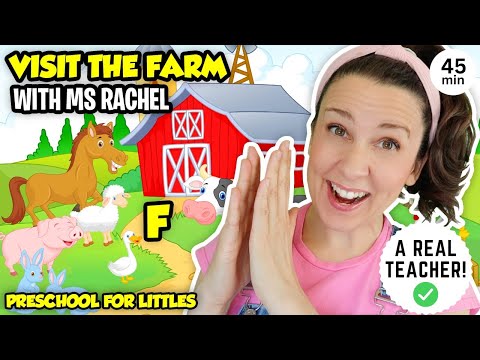 Learn Farm Animals with Ms Rachel | Animal Sounds, Old MacDonald Had A Farm | Videos for Toddlers