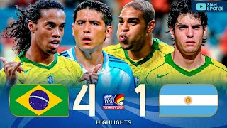 GOLEADA HISTÓRICA DA SELEÇÃO BRASILEIRA QUE ENCANTOU O MUNDO E HUMILHOU A ARGENTINA NA FINAL DE 2OO5