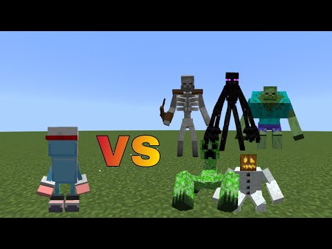 Defender vs Mutant Monsters - Minecraft Mob Battle