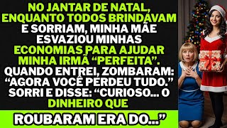 No Natal, entre risos e brindes, minha mãe sorria... enquanto, em segredo, esvaziava minha conta.