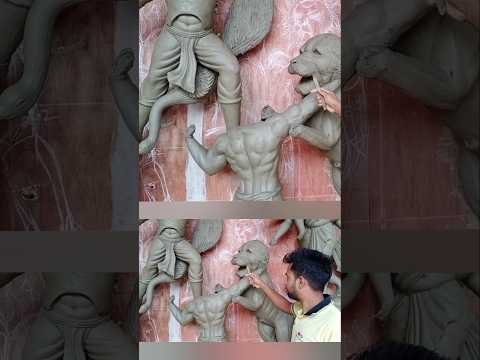 How to Make a Large Durga Idol with Clay, #DurgaPuja#durgamataidolmaking #art #durga #clayidols #diy