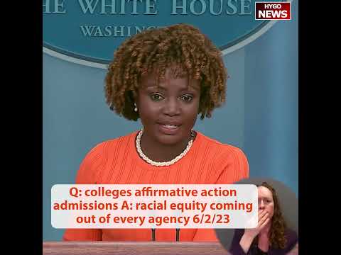 Q: Colleges Affirmative Action Admissions? A: "Racial Equity Coming Out Of Every Agency"