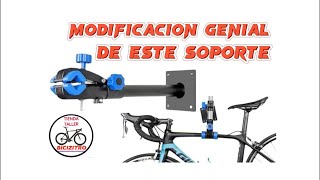 Proceso de modificación de soporte de reparación de bicicletas. Para los aficionados en casa.