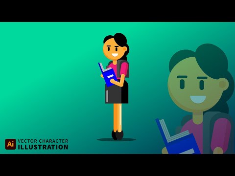 Flat Vector Character illustration Adobe illustrator Character Design process Hindi