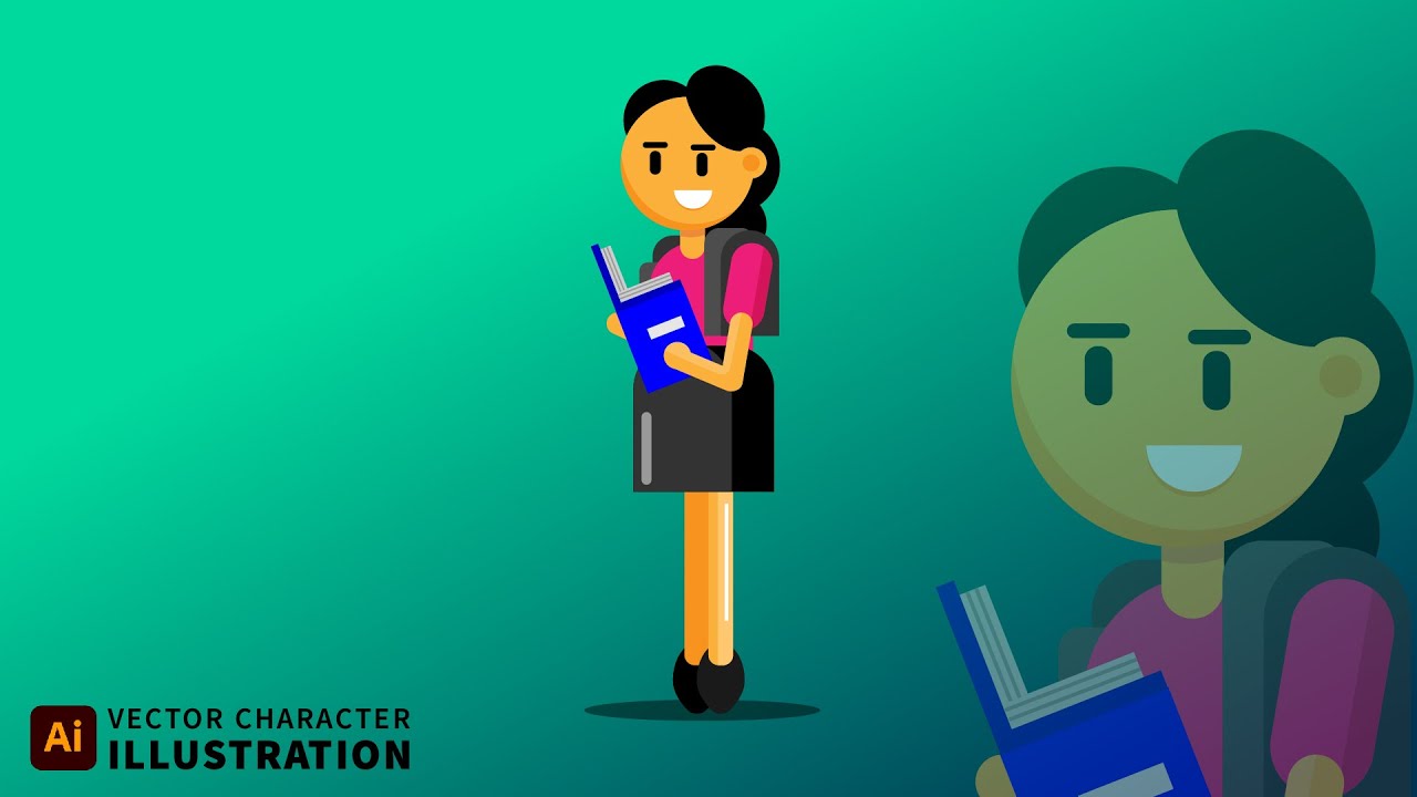 Flat Vector Character Illustration | Adobe Illustrator Tutorial | Vector Art | illustration