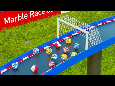 Football Clubs Marble Race Tournament - 16 Best Football Teams