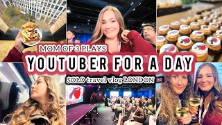 Solo Mom | Travel Vlog London 🇬🇧 | day in the life mom of 3 | YouTube event spill the tea