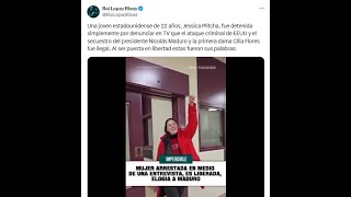 ¡DETENIDA en plena entrevista! ¿En Cuba o Venezuela? ¡No, en EEUU! El caso no interesa