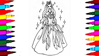 Girls Barbie Princess Coloring Pages l Coloring Barbie and Ken Drawing Pages l Brilliant Kids Videos