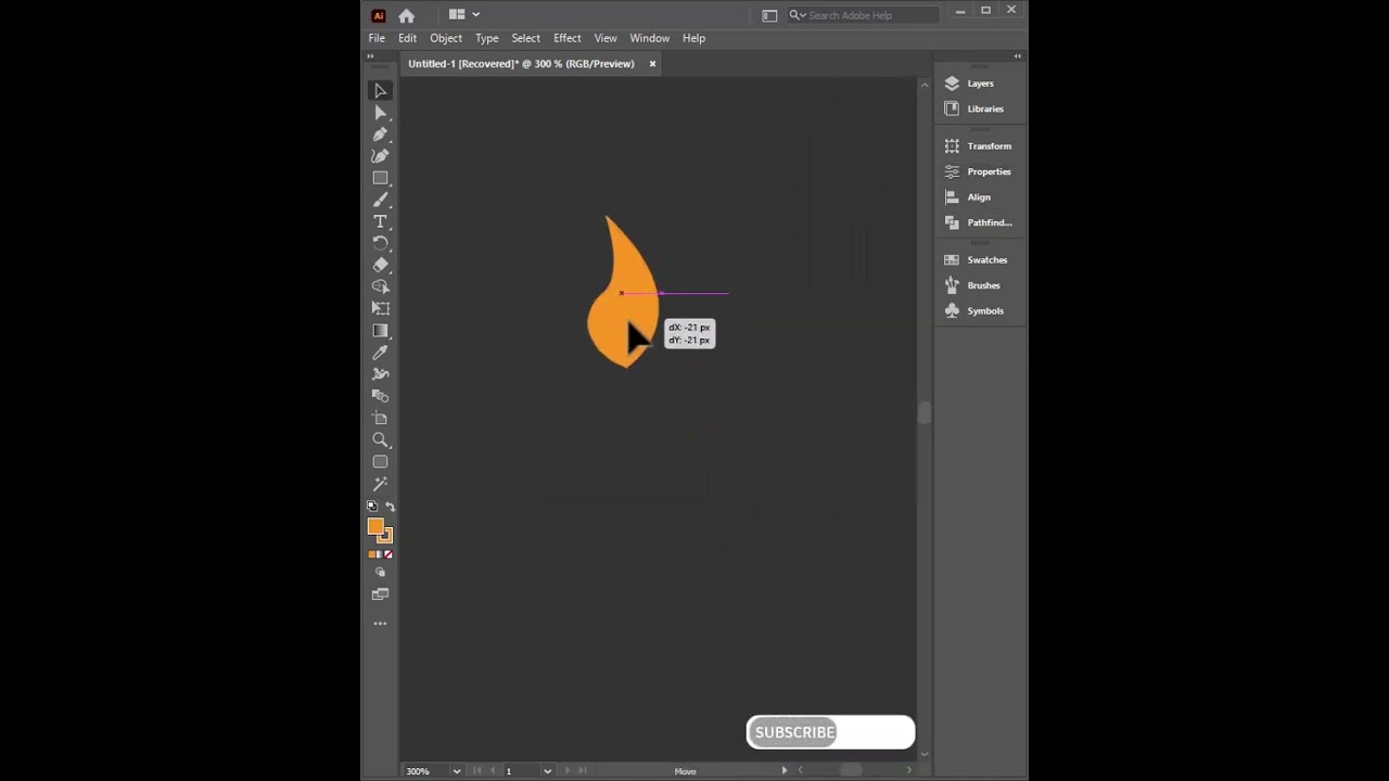 Fire flame design in Adobe illustrator