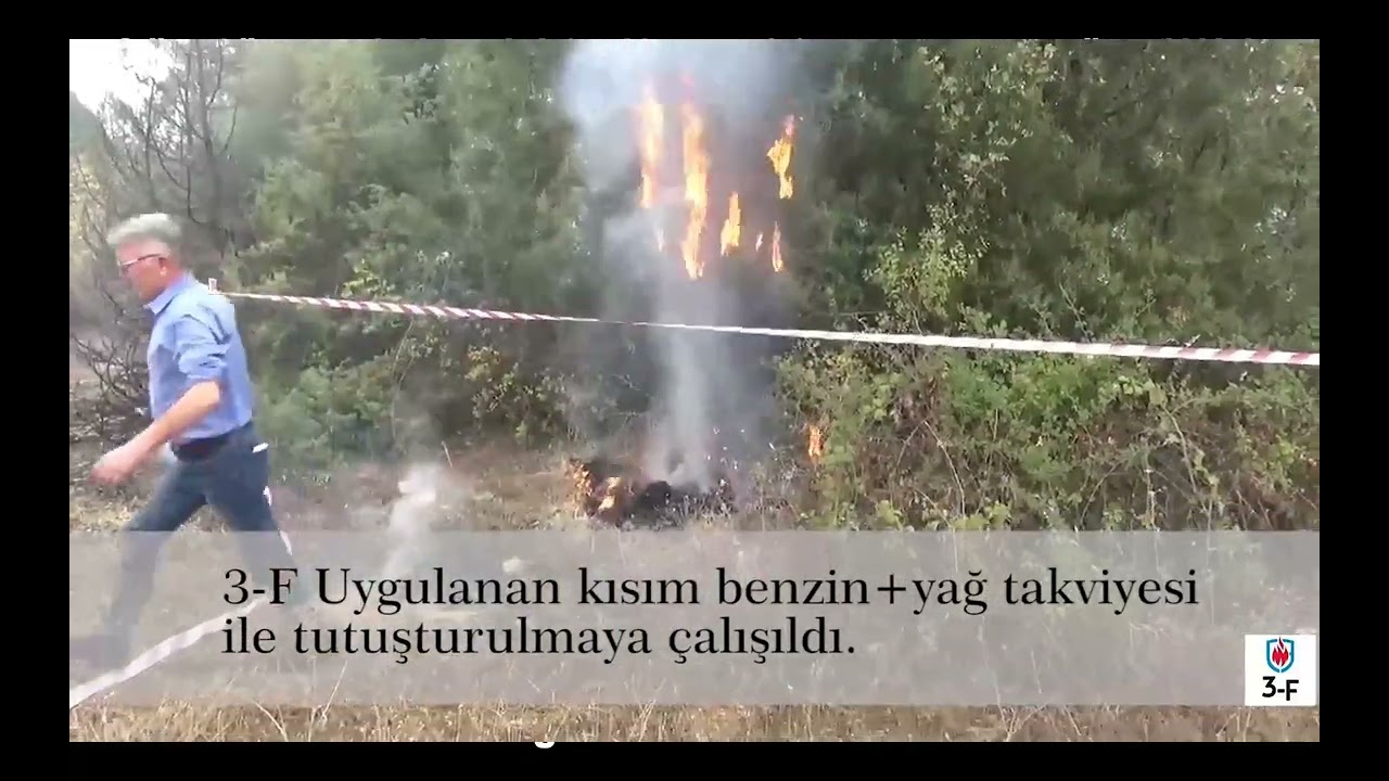3-F yangın söndürme performans testi