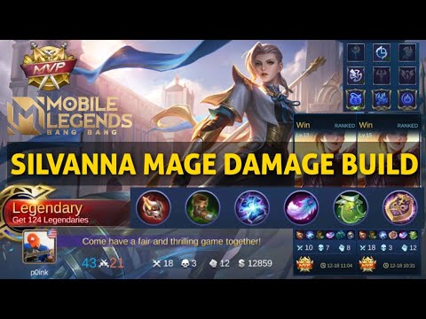 SILVANNA MAGE DAMAGE BUILD TOO OP! MVP BUILD EMBLEM GUIDE REVIEW GAMEPLAY | MOBILE LEGENDS BANG BANG