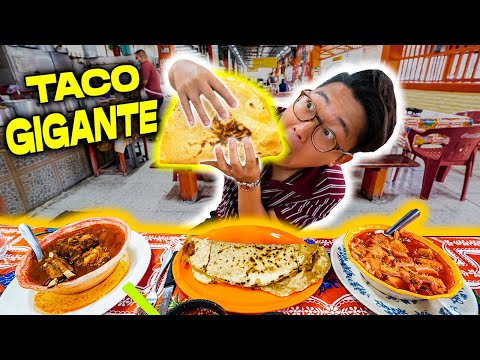 PROBÉ EL TACO MÁS GRANDE y PLATILLOS MEXICANOS DELICIOSOS