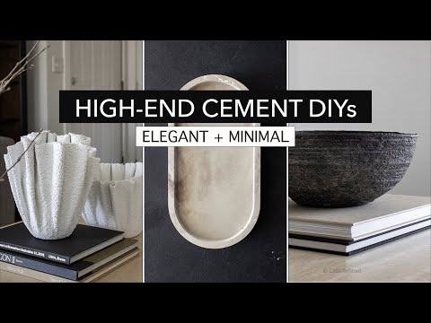 HIGH-END CONCRETE DIY DECOR HACKS (vase, vintage pottery, modern trays)
