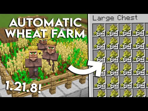 NEW MINECRAFT 1.21.10 FULLY AUTOMATIC WHEAT FARM | Best Design, Easy, Efficient