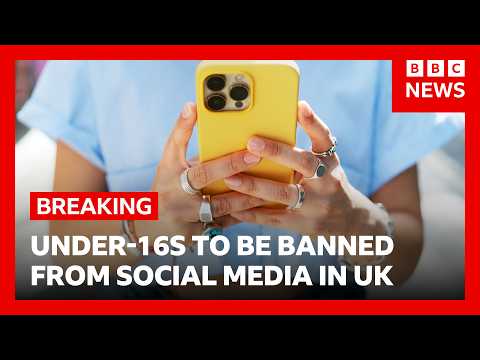 LIVE: UK set to ban under-16s from social platforms including TikTok and Snapchat | BBC News