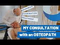 How a consultation with an osteopath takes place